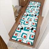 Atomic Cats Midcentury Runner Rug – Retro 50s 60s Vintage Patterns