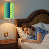 70s Retro Wall Sconces Set – Smart LED, Green Blue Wavy
