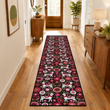 Holidays Season Vintage Style Hallway Retro Runner Rug - Nordic Folkloric