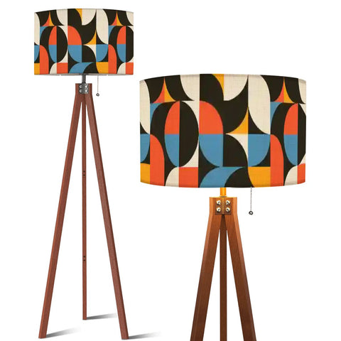 Nordic Retro Tripod Floor Lamp, Modernist Geometric