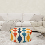 70s Style Inflatable Ottoman – Midcentury Modern Lounge Seat