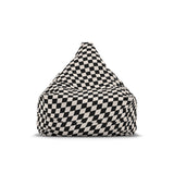 Black White Retro 60s Mod Style | Chessboard Bean Bag Chair Cover in 2 Sizes