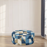 Retro 60s Inflatable Midcentury Modern Ottoman Footstool Seat