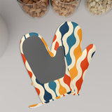 Retro 60s Silicone Oven Mitts – Heat Resistant Cooking Gloves