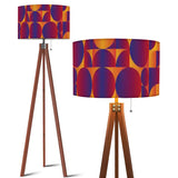 Retro Tripod Floor Lamp, Geometric Punchy Colors