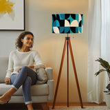 Mid-Century Modern Tripod Floor Lamp: Bauhaus Retro Style with LED Remote