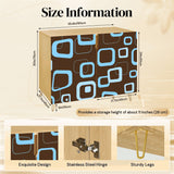 Brown Blue Atomic Midcentury Cabinet – Retro Wood Storage for Modern Homes