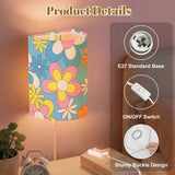 70s Retro Wall Sconces Set –  Smart LED, Multicolor Flowers