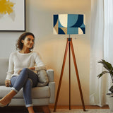 Nordic Retro Tripod Floor Lamp, Blue 70s Style
