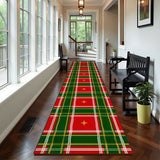 Red & Green Vintage Style Tartan Christmas Runner Rug 24" × 120"