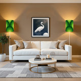 70s Retro Wall Sconces Set –  Smart LED, Green Concentric Circles