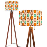 Scandi Retro Nordic Tripod Floor Lamp, 1950s Style Pattern
