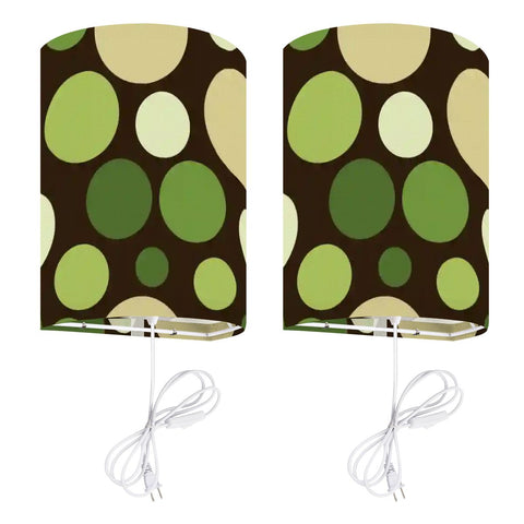 70s Retro Wall Sconces Set –  Smart LED, Green Dots