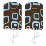 Retro 70s Duvet Cover Set: Brown Blue Mid-Century Modern Bedding