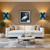 70s Retro Wall Sconces Set –  Smart LED, Blue Concentric Circles