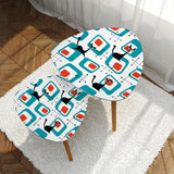 Triangle 60s Retro Tripod Nesting Table Set, Cat Geometric