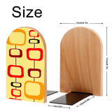 Size diagram of the Mod Rectangles bookend: 12 cm wide, 17 cm high, base 10 by 5 cm