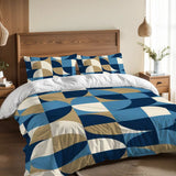 60s Geometric Retro Pattern Duvet Cover Set: Midcentury Modern Bedding