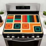 Midcentury Modern Retro Stove Cover – Vintage Kitchen Protection Mat