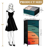 Midcentury Modern Steel Frame Fabric Storage Cabinet - 70s Retro Dresser