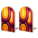 Retro 70s Vibrant Duvet Cover Set: Yellow Orange Red Midcentury Bedding