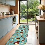 Retro Winter Animals Runner Rug 24" × 120" – Christmas Hallway Decor