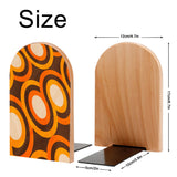 Size diagram of the Orange Rings bookend: 12 cm wide, 17 cm high, base 10 by 5 cm