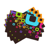 Retro 60s 70s Dining Placemats Set – Insulated Imitation Linen Table Mats