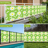 70s Daisies Fence Cover – Retro Waterproof Garden Privacy Screen - Retro Privacy Screen