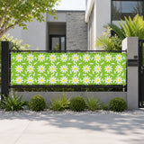 70s Daisies Fence Cover – Retro Waterproof Garden Privacy Screen - Retro Privacy Screen