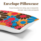 70s Flower Power Comforter Set: Queen Size Retro Floral Microfiber Bedding - One Size - retro bedding