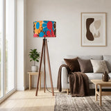 70s Flower Power Retro Tripod Floor Lamp - Scandi Style Midcentury - retro floor lamps