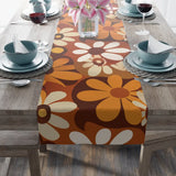 70s Flower Power Table Runner in 2 Sizes - Retro Midcentury Modern Decor - retro table linen