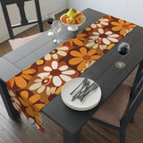 70s Flower Power Table Runner in 2 Sizes - Retro Midcentury Modern Decor - retro table linen