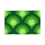 70s Green Midcentury Modern Placemats – Double Sided Retro Table Mats - retro table linen