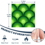 70s Green Retro Stick & Peel Kitchen Wall Panel Kit: Waterproof PVC Tiles - retro wallpaper