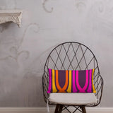 70s GROOVY RETRO Premium PILLOW Orange Pink Purple Yellow Groovy Throw Hippie Chic Cushion - retro pillow