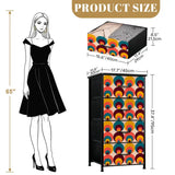 70s Midcentury Retro Dresser: Modern Steel Frame Fabric Storage - One Size - retro dresser
