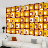 70s Orange Brown Retro Bedding in 4 Sizes – Midcentury Quilt Cover Set - retro bedding