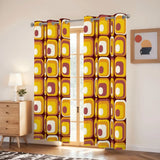70s Orange Brown Retro Bedding in 4 Sizes – Midcentury Quilt Cover Set - retro bedding