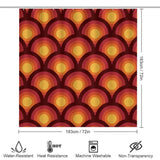 70s Retro Bathroom Set – Shower Curtain with 3 Matching Rugs - retro bathroom