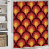 70s Retro Bathroom Set – Shower Curtain with 3 Matching Rugs - retro bathroom