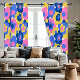 70s Retro Blackout Curtains: Mid-Century Boho Floral Pattern Custom Size - retro curtains