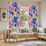 70s Retro Blackout Curtains: Mid-Century Boho Floral Pattern Custom Size - retro curtains