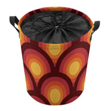 70s Retro Collapsible Laundry Hamper – Midcentury Storage Basket - retro laundry