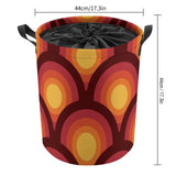70s Retro Collapsible Laundry Hamper – Midcentury Storage Basket - retro laundry
