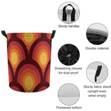 70s Retro Collapsible Laundry Hamper – Midcentury Storage Basket - retro laundry