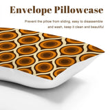 70s Retro Comforter Set Peacock Pattern: Queen Size Orange Brown Vanilla - One Size - retro bedding
