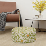 70s Retro Daisies Inflatable Ottoman – Midcentury Flower Power Lounge Seat - pouf