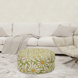70s Retro Daisies Inflatable Ottoman – Midcentury Flower Power Lounge Seat - pouf